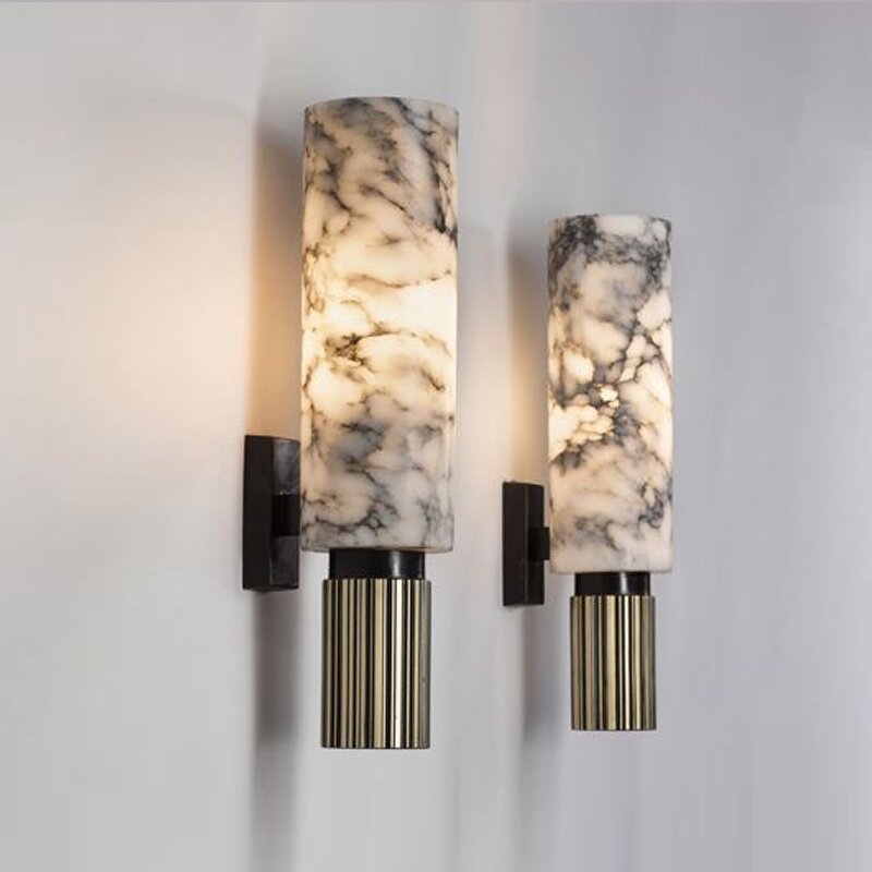 Alabaster Sconce Light Manufacturer - OEM Minimalist Corridor Marble Wall Lamp