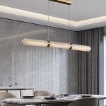 Linear Pendant Light Factory - OEM Nordic Dining Room Brass Alabaster Light