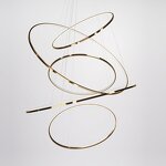 Gold Circle Chandelier Manufacturer - OEM Modern Simple Large Stainless Steel Ring
