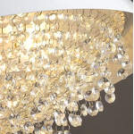 Crystal Raindrop Chandelier Factory - OEM Hotel Luxury Gold Round Modern Lighting