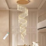 Crystal Tube Chandelier Manufacturer - OEM Modern Luxury Lobby Gold Long Custom