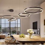 Ring Pendant Light Factory - OEM Gold Modern Linear Stainless Steel LED
