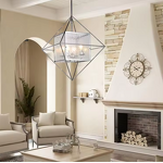 Glass Box Pendant Light Manufacturer - OEM Bedroom Iron Art Living Room Lighting