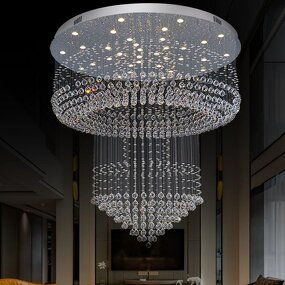 Crystal Ball Pendant Light Manufacturer - OEM Contemporary Stairs Hotel Ceiling