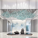 Crystal Chandelier Factory - OEM Custom Color Stones Drop Project Lighting