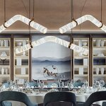 Marble Chandelier Manufacturer - OEM Minimalist Dining Room Linear Lighting