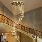Crystal Pendant Light Manufacturer - OEM Vintage Staircase Big Ceiling Hotel Luxury