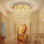 K9 Crystal Chandelier Factory - OEM Luxury Stairs Modern Flush Mount Beads