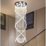 Crystal Beads Chandelier Manufacturer - OEM Hotel Stairs Modern Raindrop Spiral