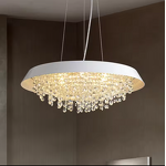 Crystal Raindrop Chandelier Factory - OEM Hotel Luxury Gold Round Modern Lighting