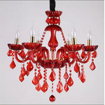 Red Crystal Chandelier Factory - OEM Wedding Europe LED Bulbs Candle Lighting