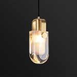 Gold Crystal Pendant Light Manufacturer - OEM Tendering Minimalist Small Bedroom Light