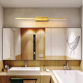 Mirror Wall Lamp Factory - OEM Bathroom Makeup Aluminum Gold Black LED