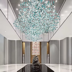 Crystal Chandelier Factory - OEM Custom Color Stones Drop Project Lighting