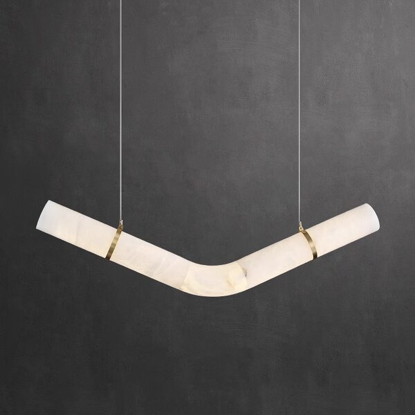 Marble Chandelier Factory - OEM Professional Design White Alabaster Light