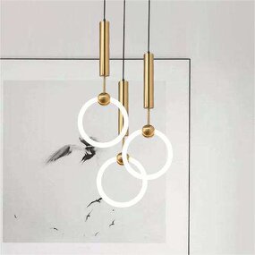 Brass Pendant Lights Factory - OEM Dimmable Circle Kitchen Island Bedside