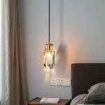 Gold Crystal Pendant Light Manufacturer - OEM Tendering Minimalist Small Bedroom Light
