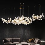 Ceramic Chandelier Manufacturer - OEM Custom Flower Ginkgo Leaf Pendant