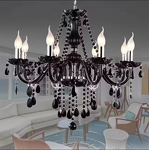 Black Smoke Chandelier Factory - OEM Hotel 4 Tier Glass Nordic Style Lighting