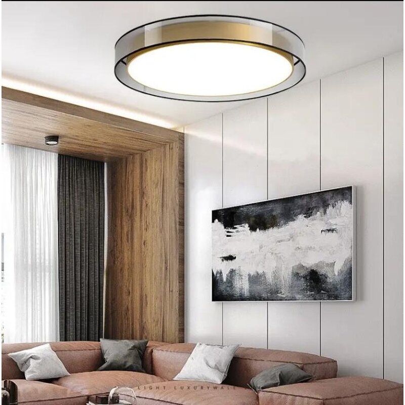 Copper Ceiling Lamp Manufacturer - OEM Luxury LED Round Modern Bedroom Light