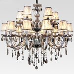 Silver Gray Pendant Light Manufacturer - OEM European Style 3 Layer Candle Chandelier