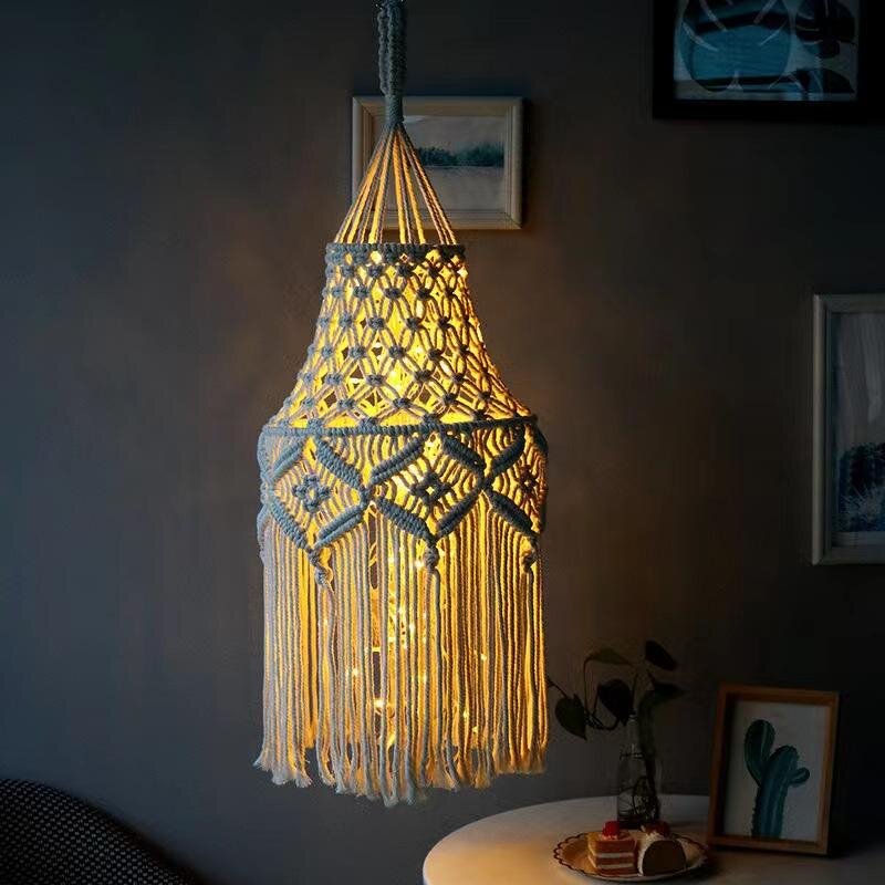 Macrame Pendant Lighting Manufacturer - OEM Bohemian Woven Tapestry Boho Lamp