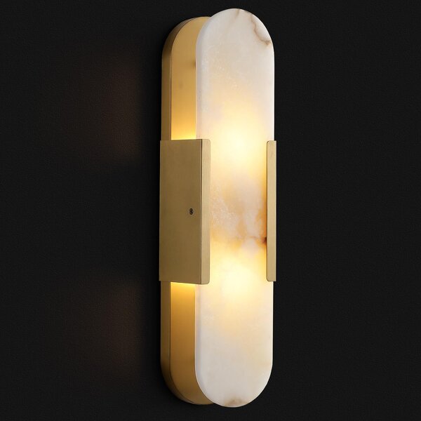 Marble Wall Sconce Manufacturer - OEM Minimalist Long Strip Brass Wall Lamp