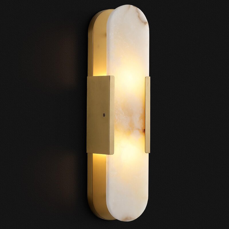 Marble Wall Sconce Manufacturer - OEM Minimalist Long Strip Brass Wall Lamp