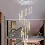 Crystal Tube Chandelier Manufacturer - OEM Modern Luxury Lobby Gold Long Custom