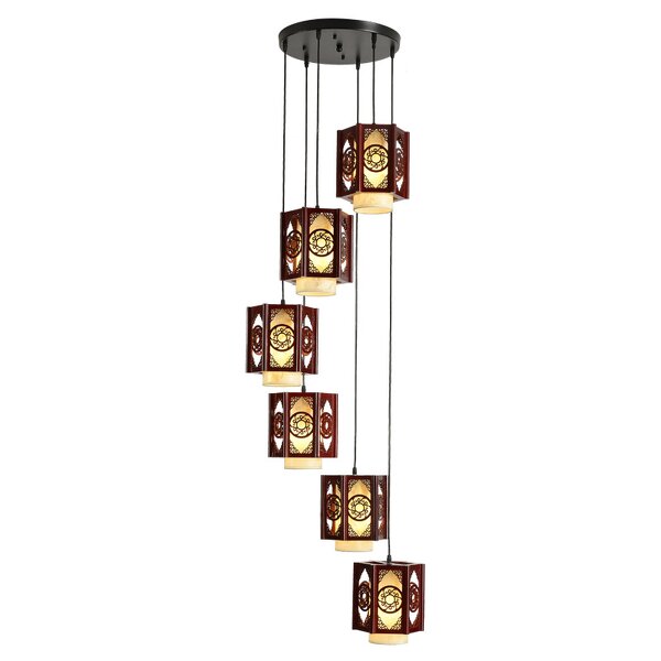 Chinese Style Pendant Light Factory - OEM Staircase Long Vintage Lantern Chandelier