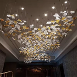 Glass Chandelier Factory - OEM Custom Maple Leaf Art Murano Lighting