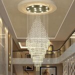 Crystal Chandelier Factory - OEM High Ceilings Customized Villa Lobby Lighting