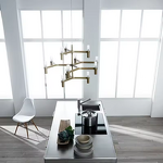 Metal Chandelier Manufacturer - OEM Creative Long Tube Black Modern Lighting