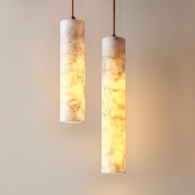 Alabaster Pendant Light Manufacturer - OEM Height Adjustable Nordic Chandelier