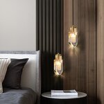 Gold Crystal Pendant Light Manufacturer - OEM Tendering Minimalist Small Bedroom Light