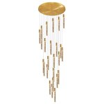 Crystal Tube Chandelier Manufacturer - OEM Modern Luxury Lobby Gold Long Custom