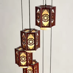 Chinese Style Pendant Light Factory - OEM Staircase Long Vintage Lantern Chandelier