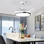 Ceiling Fan Factory - OEM European Simple White 72 Inch LED