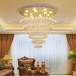 K9 Crystal Chandelier Factory - OEM Luxury Stairs Modern Flush Mount Beads