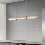Linear Pendant Light Factory - OEM Nordic Dining Room Brass Alabaster Light