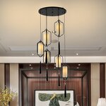 Black Lantern Pendant Light Factory - OEM Chinese Retro Style Villa Stair Lighting