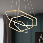 Irregular Pendant Light Factory - OEM New Design Luxury Three Rings LED