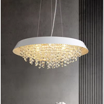 Crystal Raindrop Chandelier Factory - OEM Hotel Luxury Gold Round Modern Lighting