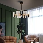 Acrylic Pendant Light Factory - OEM Modern Aluminum K9 Crystal Black Gold