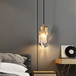 Gold Crystal Pendant Light Manufacturer - OEM Tendering Minimalist Small Bedroom Light