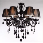 Black Smoke Chandelier Factory - OEM Hotel 4 Tier Glass Nordic Style Lighting