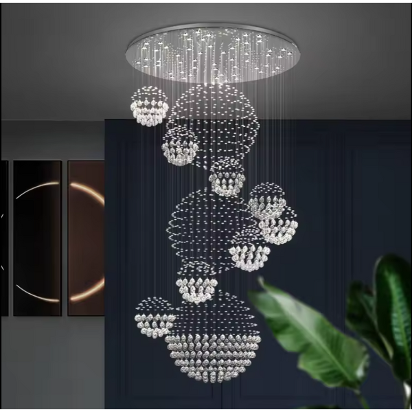 Crystal Ball Pendant Light Factory - OEM Customized Double Height Staircase
