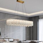 Alabaster Chandelier Factory - OEM Natural Marble Brass Luxury Lighting