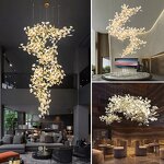 Ceramic Chandelier Manufacturer - OEM Custom Flower Ginkgo Leaf Pendant