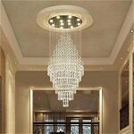 Crystal Chandelier Factory - OEM High Ceilings Customized Villa Lobby Lighting